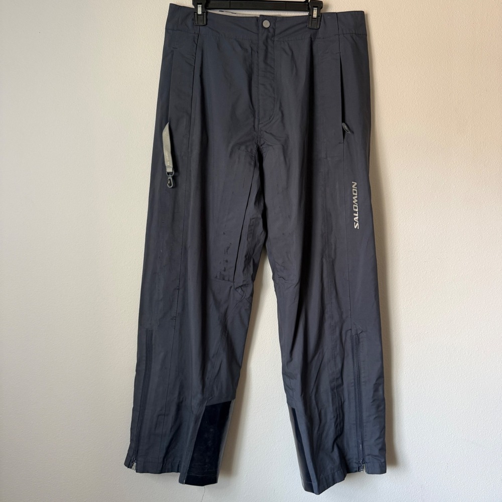 Salomon Mens Gray Ski Snowboard Pants Technical Winter Outdoor 860389 AHC002
